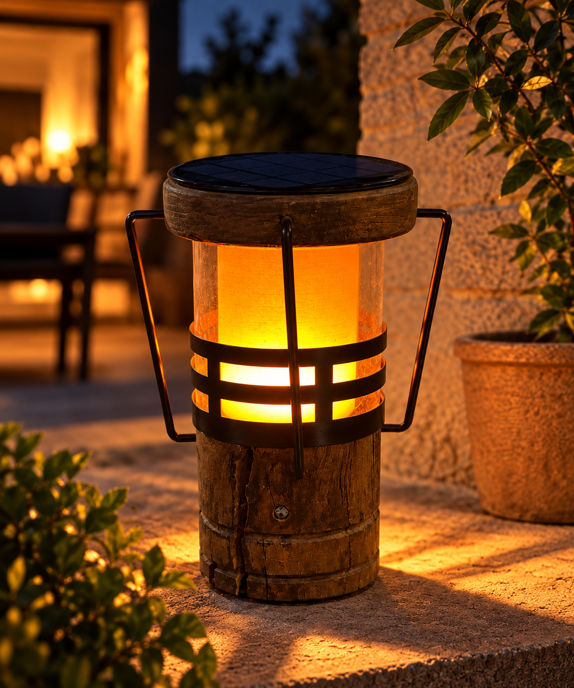 Lanterne solaire décorative LUMÉA avec lumière chaude